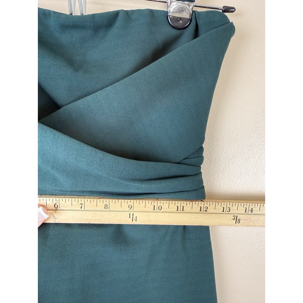 Lulus Teal Blue Strapless Maxi Dress With Split Front Hem Formal Gown XS NWT - Picture 12 of 15